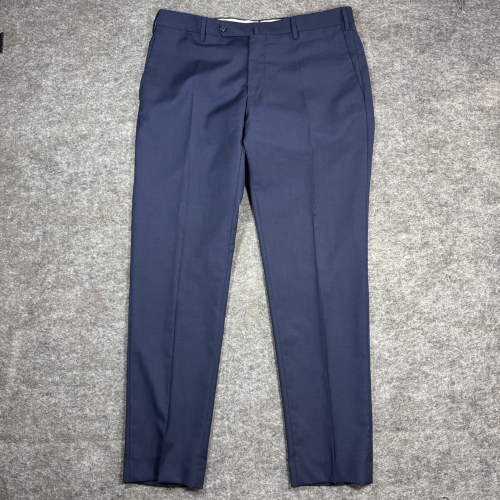 Incotex Slowear Micro Houndstooth Dress Pants Mens 35x31 Navy Blue